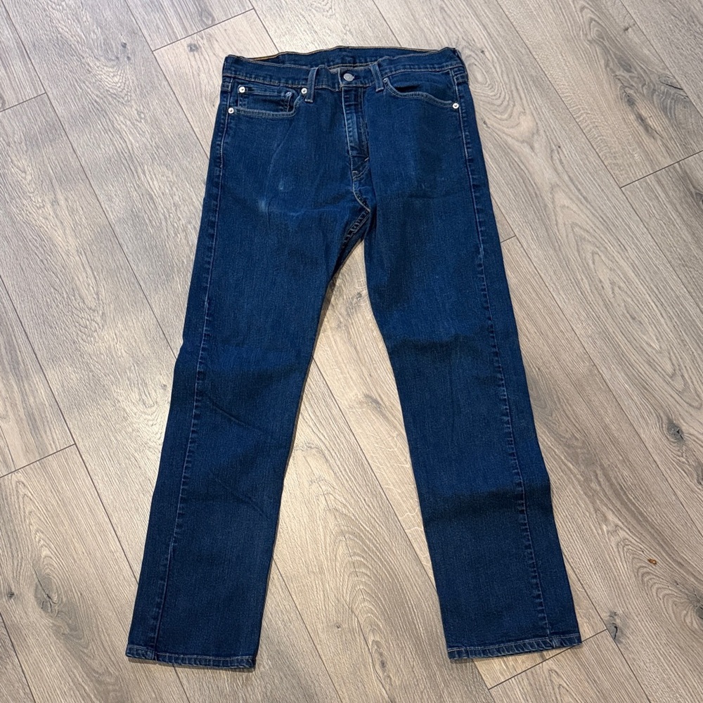 Levi’s Men's Classic 513 Straight Dark Blue Jeans Size 34 32